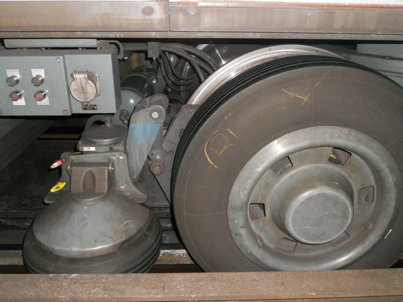 Bogie de metro equipado con sensores